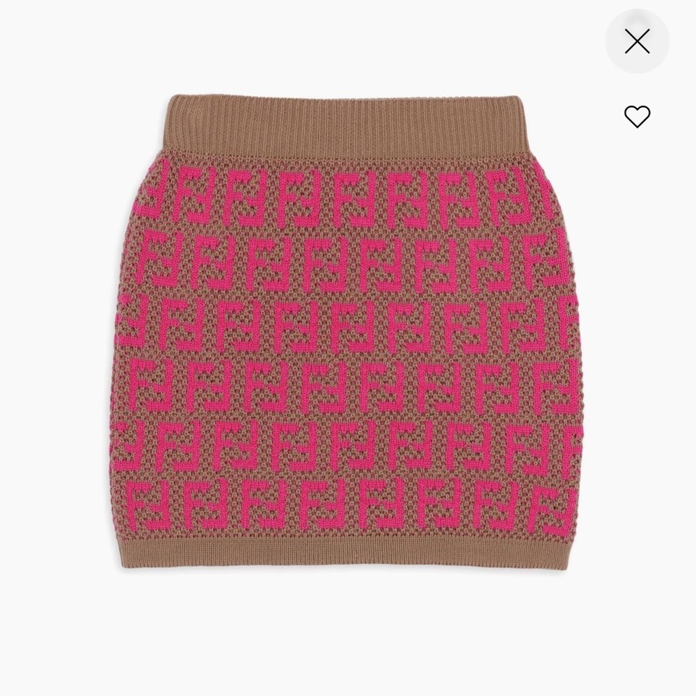 FENDI Little Girl's FF Jacquard Knit Skirt Size 5 NEW originally $590 AUTHENTIC